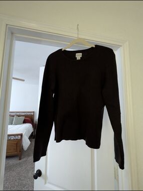 CHICOS Black Long Sleeve Sweater